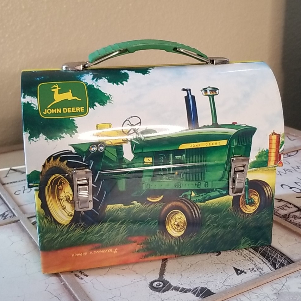 John Deere Small Tin Lunch Box - Picture 1 of 8